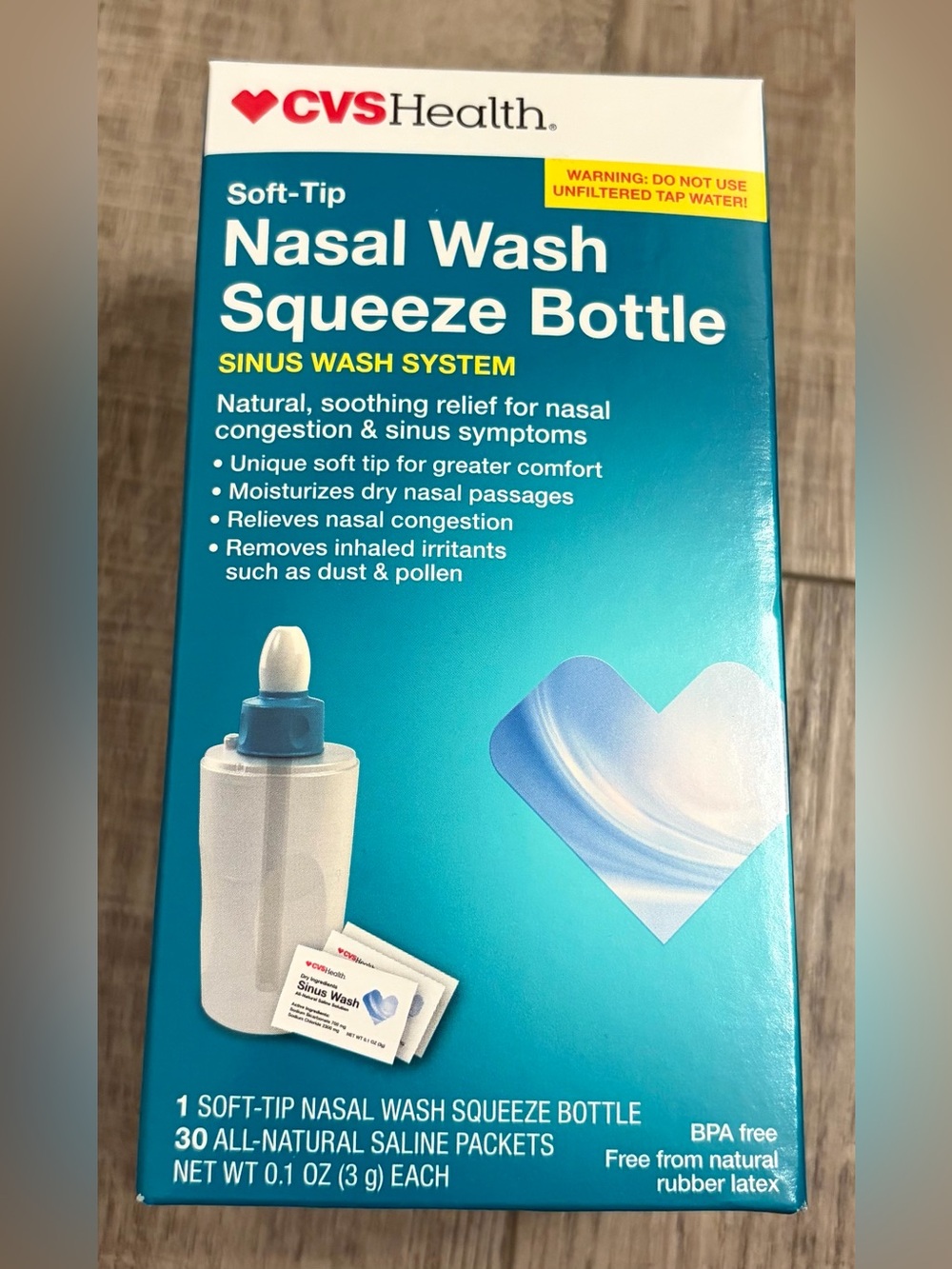 Nasal Wash Squeeze Bottle - Soft-Tip Sinus Wash